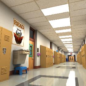 School Hallway